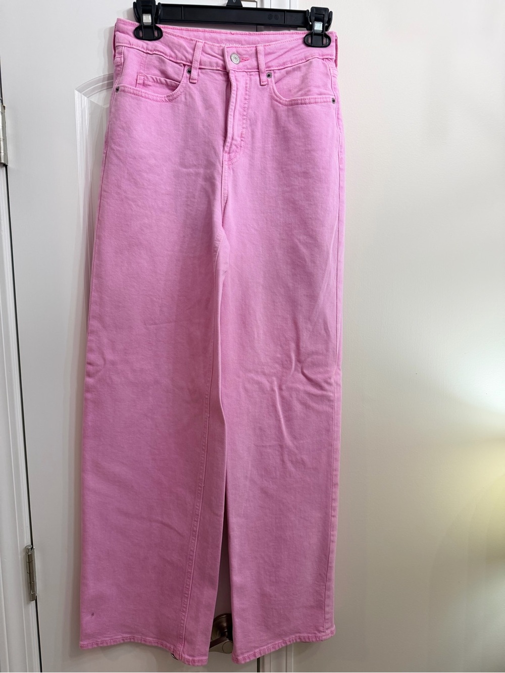 Old Navy Pink Wide-Leg Jeans Extra high rise, Sky-Hi Wide Leg